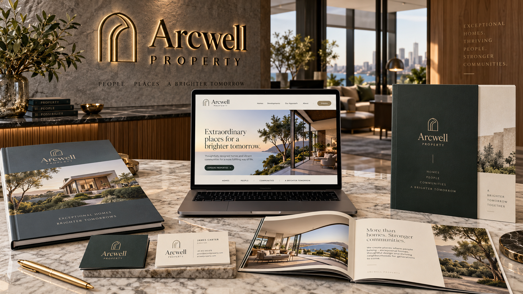 Real estate brand identity concept