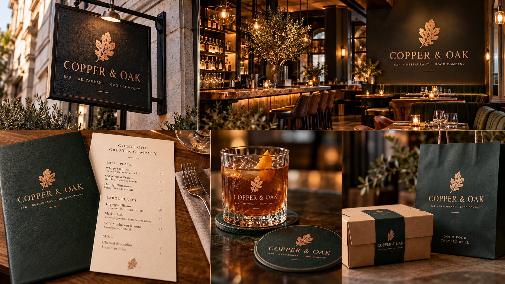 Hospitality branding mockup