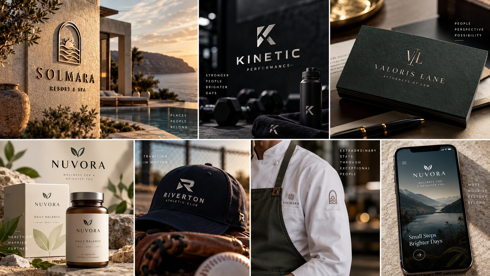 Luxury brand identity moodboard
